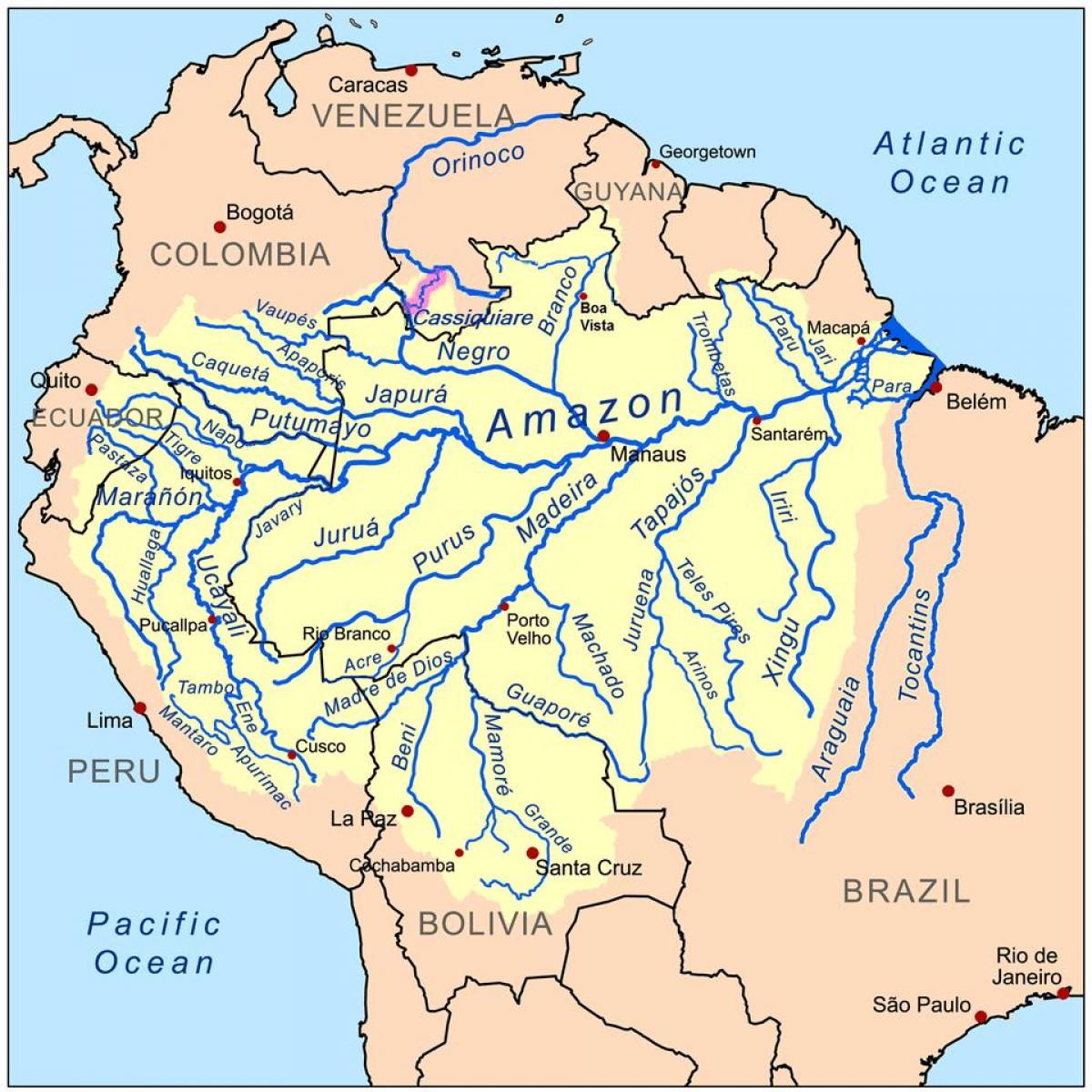 elver i Peru kart