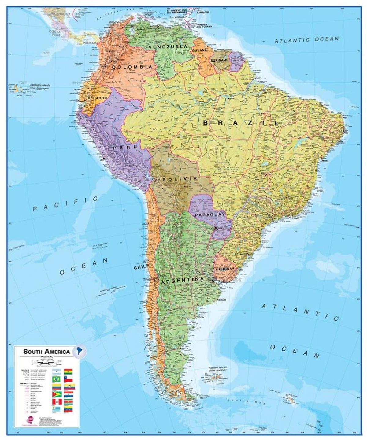 kart Peru sør-amerika