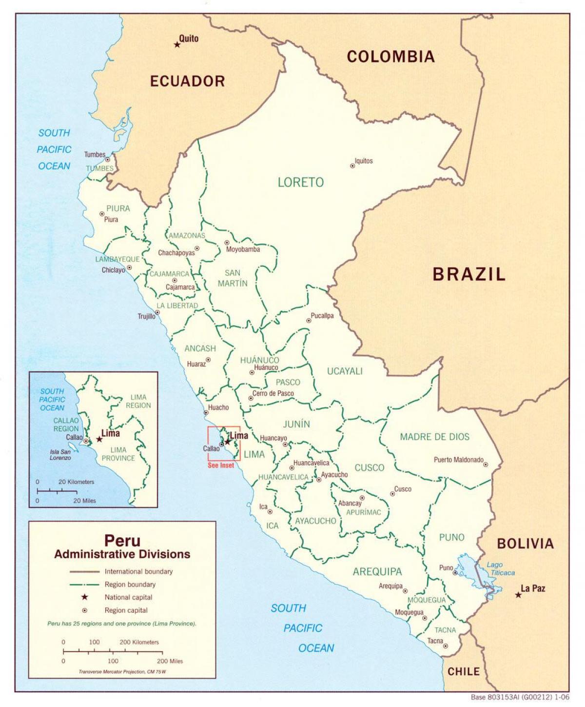 kart som viser Peru