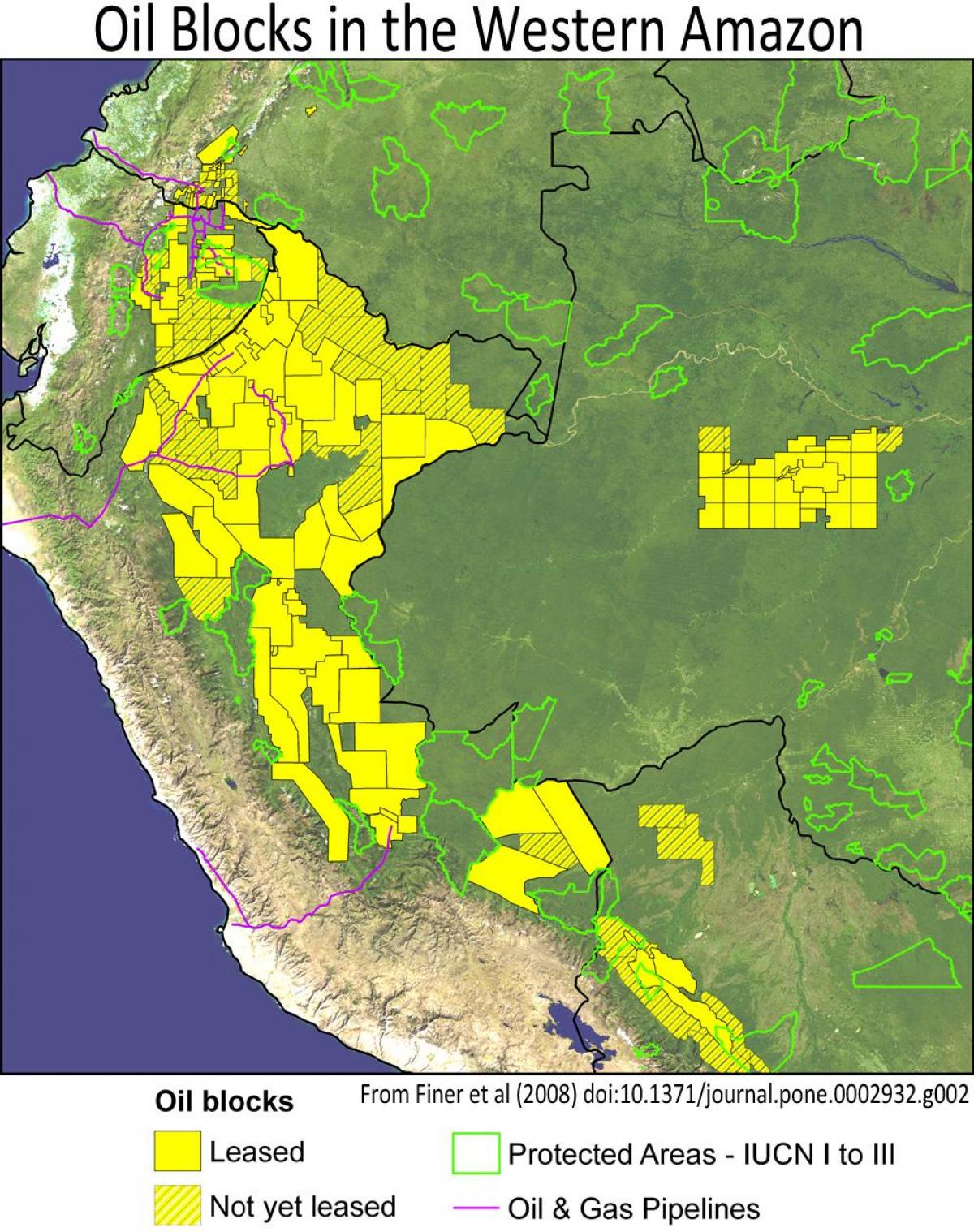 Peru amazonas regnskog kart