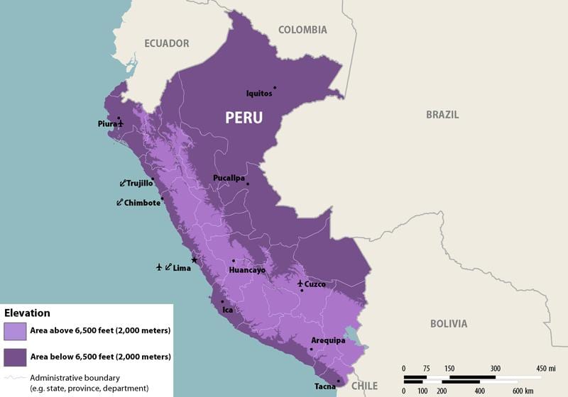 kart over zika Peru