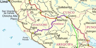 Kart over cusco i Peru