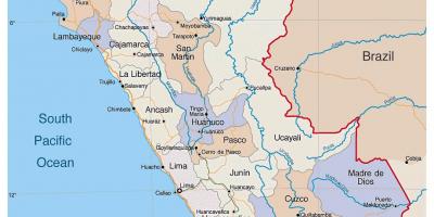 Kart av detaljerte kart over Peru