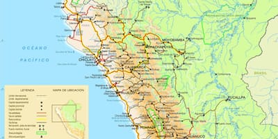 Kart over nord-Peru