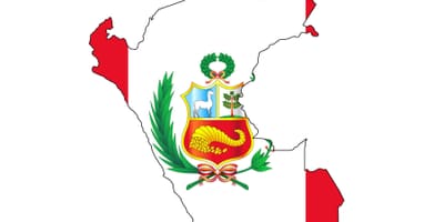 Kart over Peru flagg