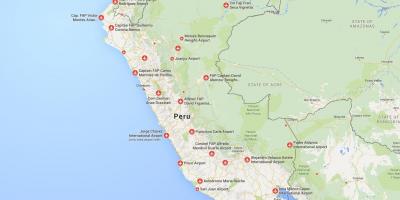 Flyplasser i Peru kart
