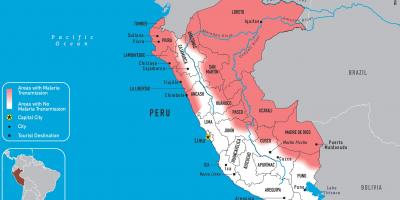 Kart over Peru malaria