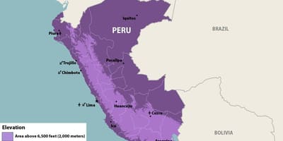 Kart over zika Peru